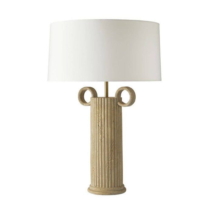 Arteriors PTC41-764 One Light Table Lamp, Sand/Antique Brass/Ivory/White