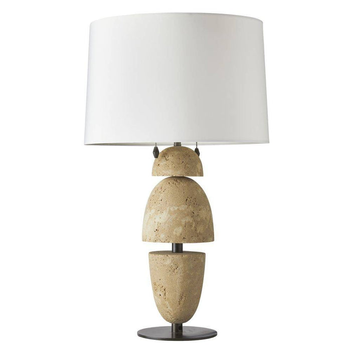 Arteriors PTC43-229 Two Light Table Lamp, Sand/Bronze/Bronze/Off-White/Off-White