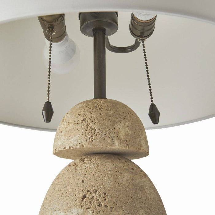 Arteriors PTC43-229 Two Light Table Lamp, Sand/Bronze/Bronze/Off-White/Off-White