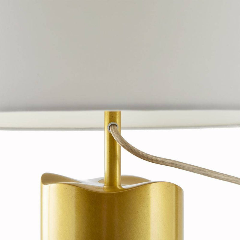 Arteriors PTC46-SH049 One Light Table Lamp, Clear/Antique Brass/Off-White/Off-White
