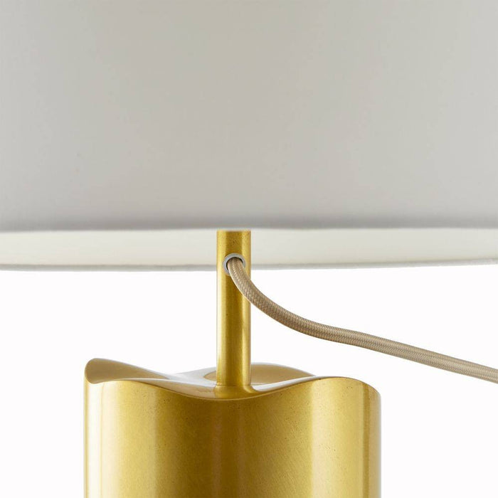 Arteriors PTC46-SH049 One Light Table Lamp, Clear/Antique Brass/Off-White/Off-White
