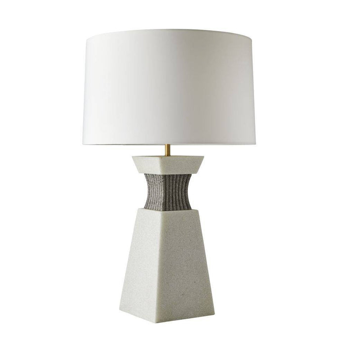 Arteriors PTC47-SH050 One Light Table Lamp, Ivory/Graphite/Antique Brass/Off-White/Off-White