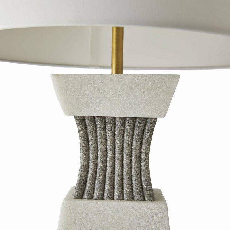 Arteriors PTC47-SH050 One Light Table Lamp, Ivory/Graphite/Antique Brass/Off-White/Off-White
