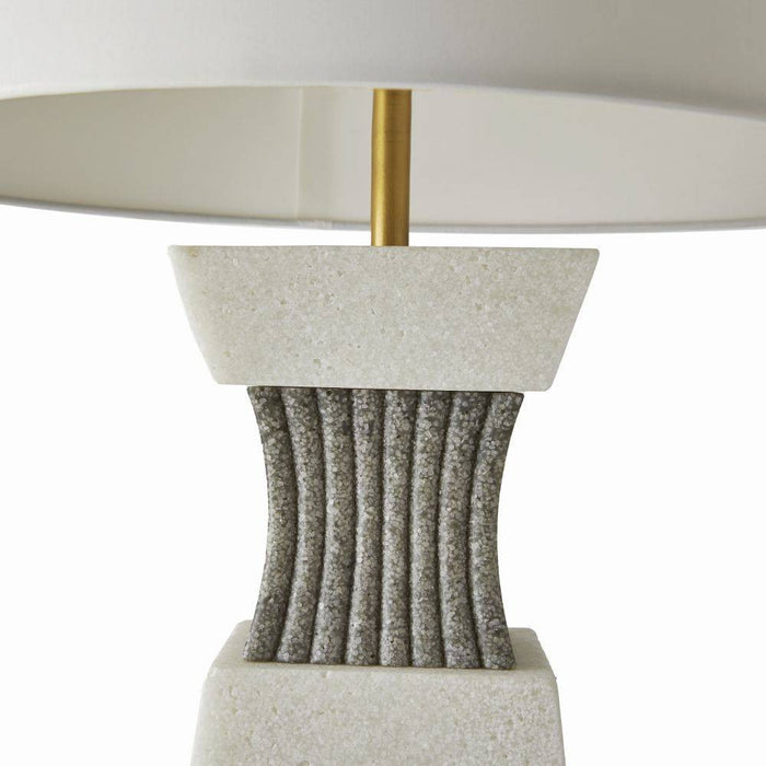 Arteriors PTC47-SH050 One Light Table Lamp, Ivory/Graphite/Antique Brass/Off-White/Off-White