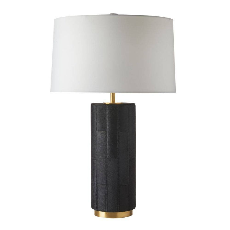 Arteriors PTI10-894 One Light Table Lamp, Black/Antique Brass/Off-White/Off-White