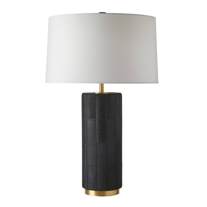 Arteriors PTI10-894 One Light Table Lamp, Black/Antique Brass/Off-White/Off-White