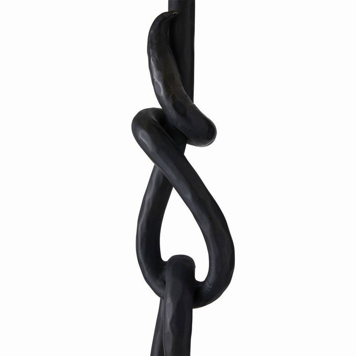 Arteriors PTI14-SH042 One Light Table Lamp, Blackened Iron/White/White