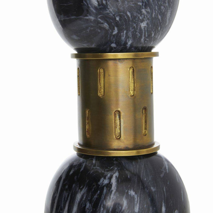 Arteriors PTI15-229 One Light Table Lamp, Black/Antique Brass/Off-White/Off-White
