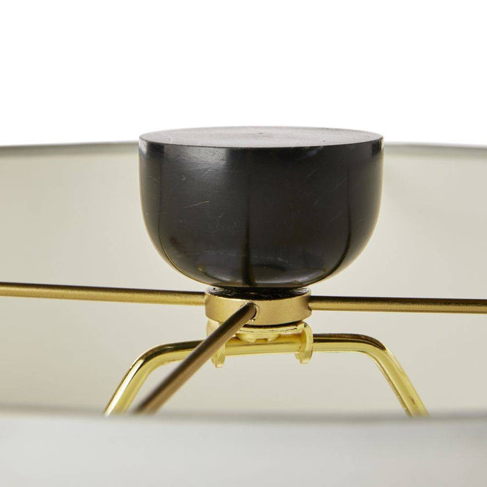 Arteriors PTI15-229 One Light Table Lamp, Black/Antique Brass/Off-White/Off-White