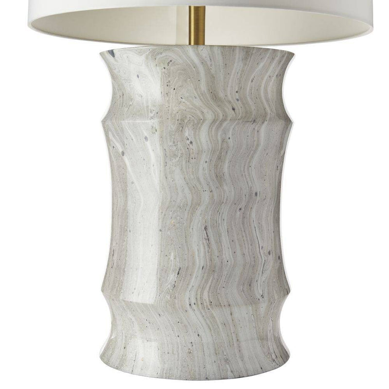Arteriors PTS13-SH037 One Light Table Lamp, Moon Storm/Antique Brass/Off-White/Off-White