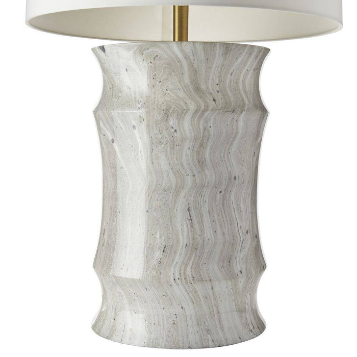 Arteriors PTS13-SH037 One Light Table Lamp, Moon Storm/Antique Brass/Off-White/Off-White