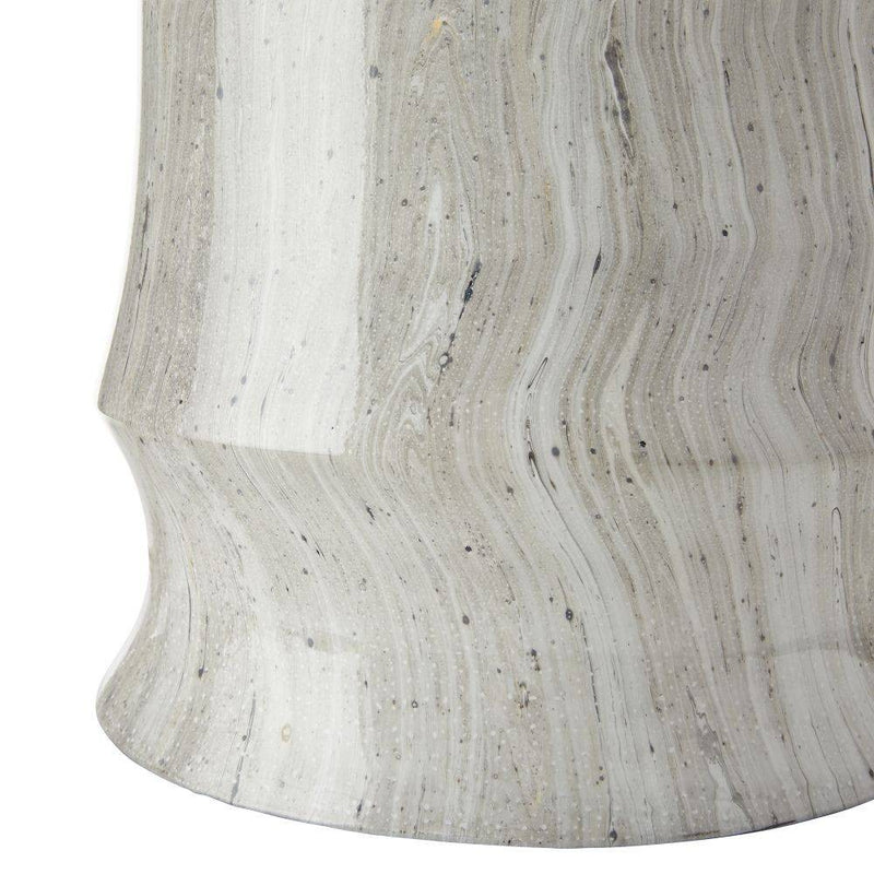 Arteriors PTS13-SH037 One Light Table Lamp, Moon Storm/Antique Brass/Off-White/Off-White