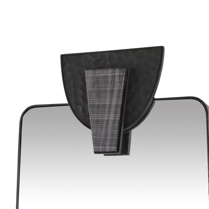 Arteriors WMI37 Floor Mirror, Blackened Iron/Plain/Ebony/Black