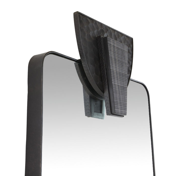 Arteriors WMI37 Floor Mirror, Blackened Iron/Plain/Ebony/Black