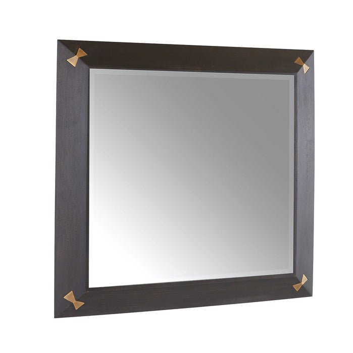 Arteriors WMI42 Mirror, Sable/Antique Brass/Plain