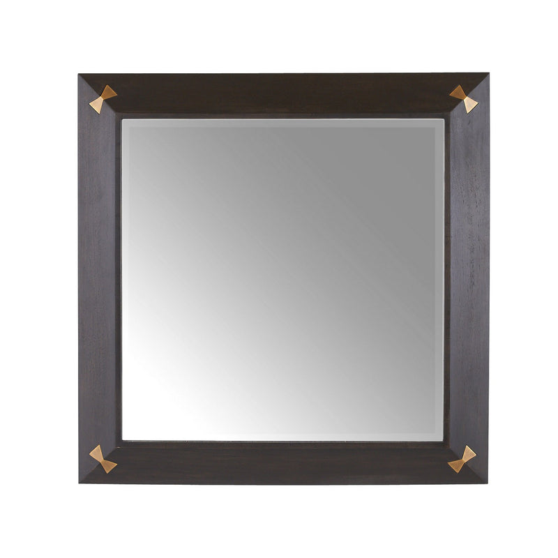 Arteriors WMI42 Mirror, Sable/Antique Brass/Plain