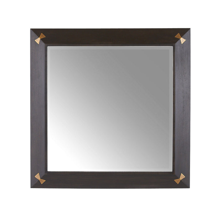Arteriors WMI42 Mirror, Sable/Antique Brass/Plain