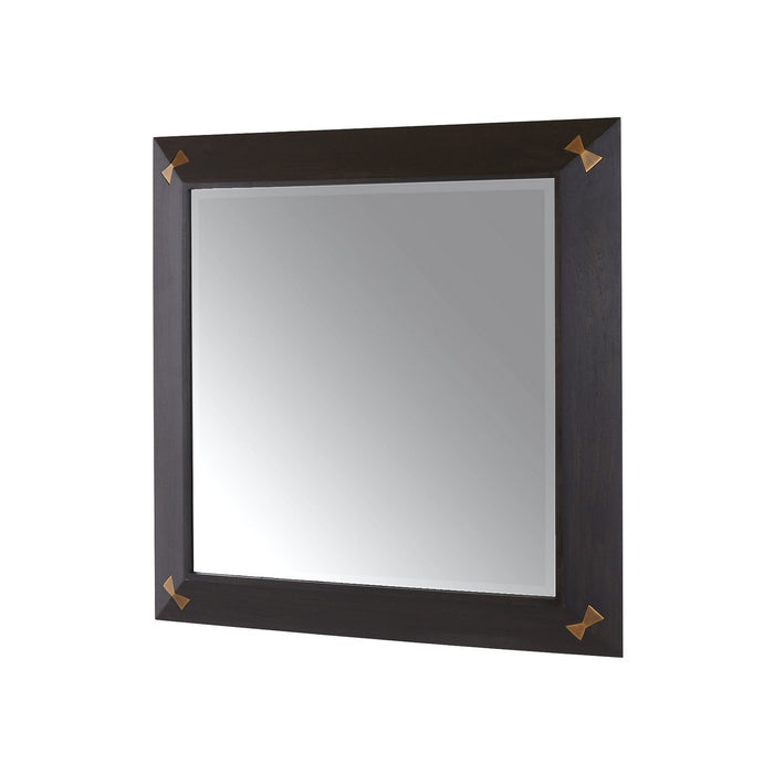 Arteriors WMI42 Mirror, Sable/Antique Brass/Plain