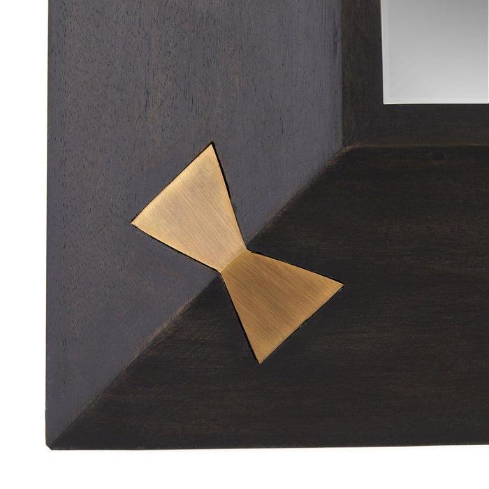 Arteriors WMI42 Mirror, Sable/Antique Brass/Plain
