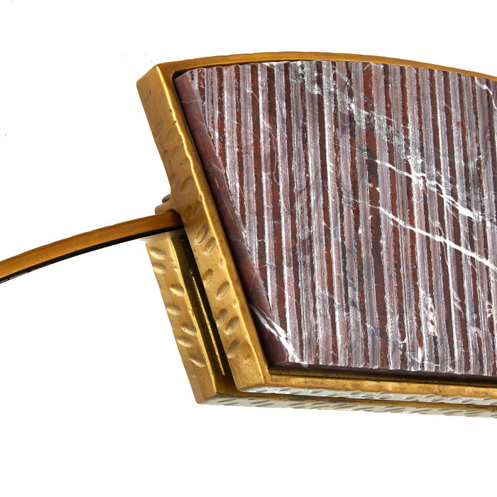 Arteriors WMI45 Mirror, Antique Brass/Carmine/Plain