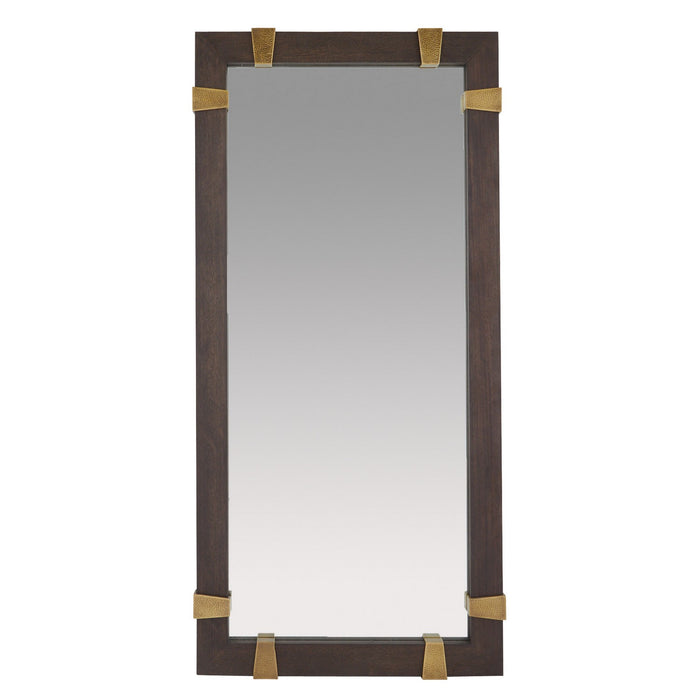 Arteriors WMI53 Floor Mirror, Sable/Antique Brass/Plain