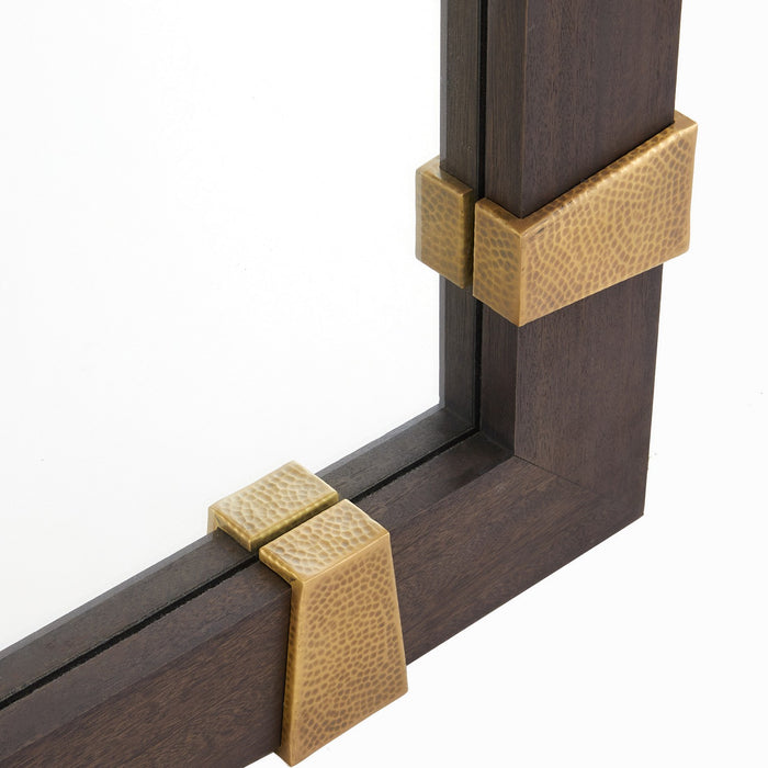 Arteriors WMI53 Floor Mirror, Sable/Antique Brass/Plain