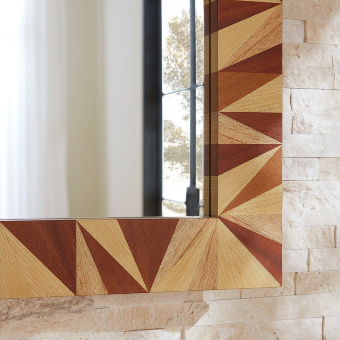Arteriors WMS04 Mirror, Blonde Straw Marquetry/Plain