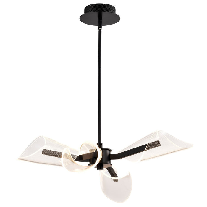 Nuvo Lighting 62-2283 LED Chandelier, Matte Black