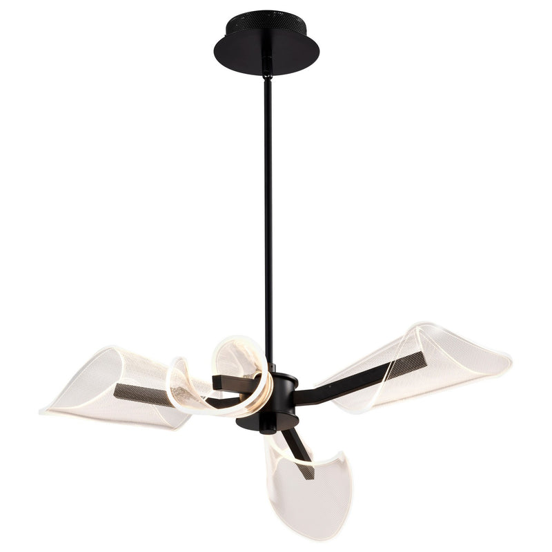 Nuvo Lighting 62-2283 LED Chandelier, Matte Black