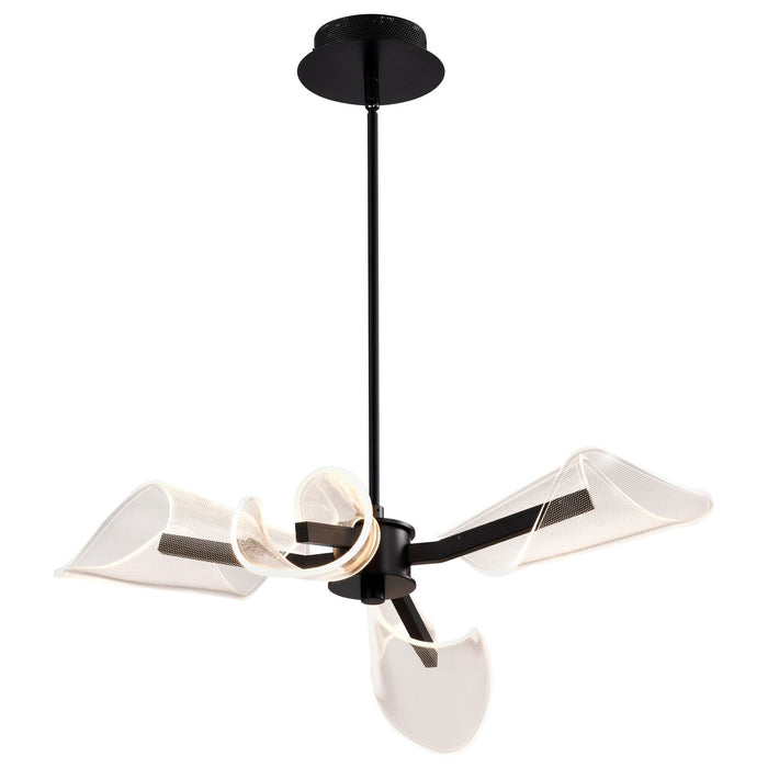 Nuvo Lighting 62-2283 LED Chandelier, Matte Black