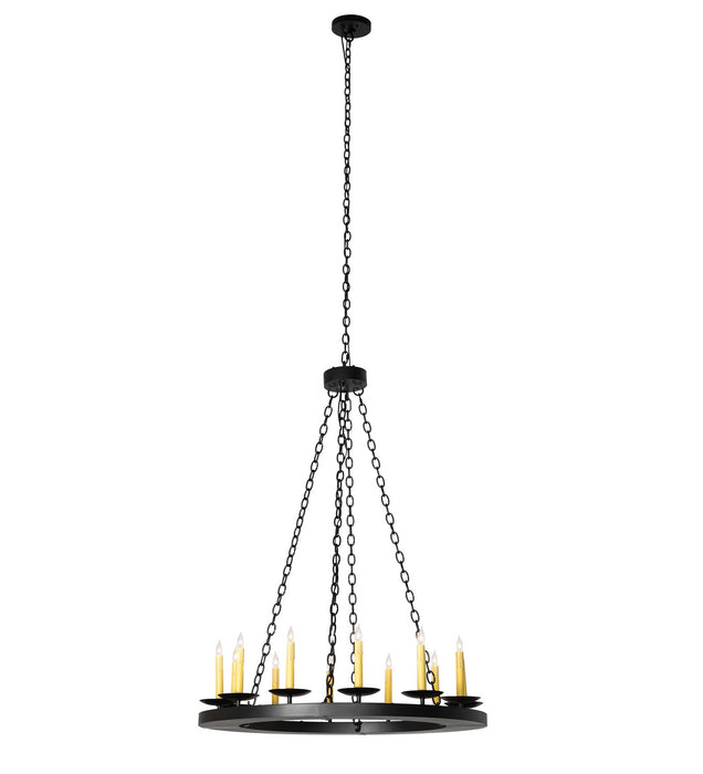 Meyda Tiffany 272129 12 Light Chandelier, Textured Black