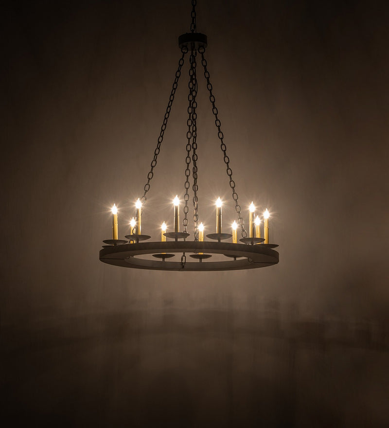 Meyda Tiffany 272129 12 Light Chandelier, Textured Black