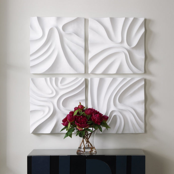 Uttermost 04368 Wall Decor, S/4, White