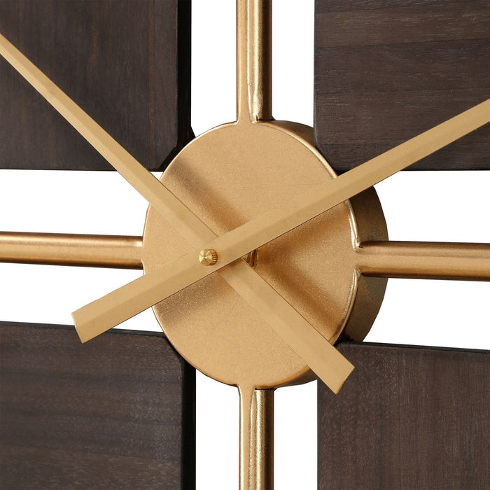 Uttermost 06465 Wall Clock, Metallic Gold