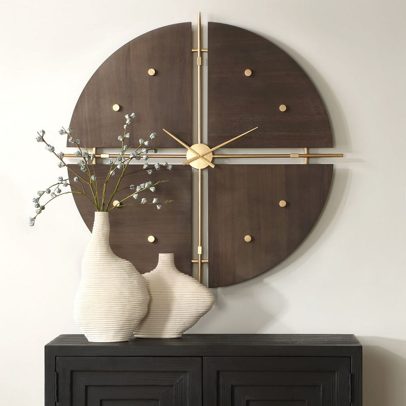Uttermost 06465 Wall Clock, Metallic Gold