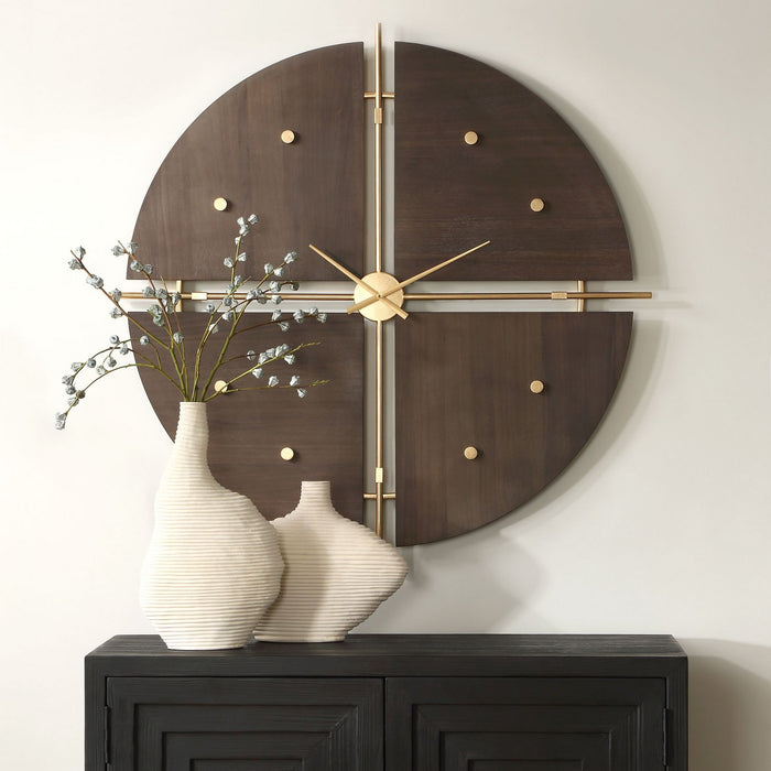 Uttermost 06465 Wall Clock, Metallic Gold