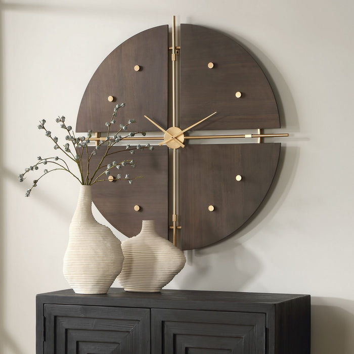 Uttermost 06465 Wall Clock, Metallic Gold