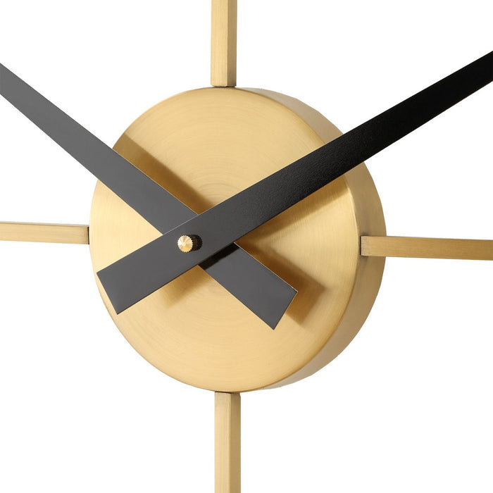 Uttermost 06466 Wall Clock, Brushed Brass