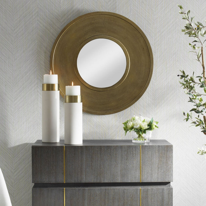 Uttermost 07088 Mirror, Antique Brass