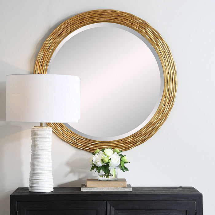 Uttermost 08193 Mirror, Antiqued Gold Leaf