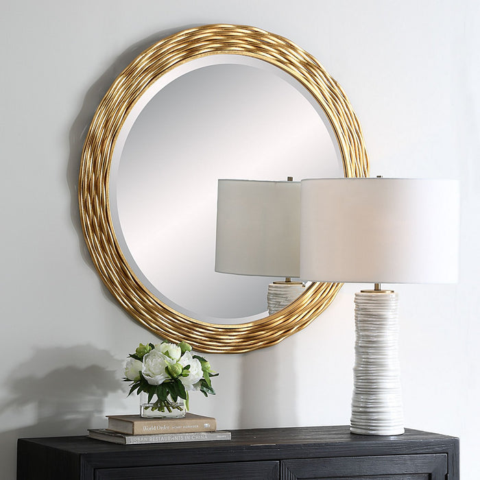 Uttermost 08193 Mirror, Antiqued Gold Leaf