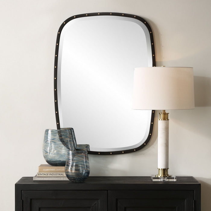 Uttermost 09967 Mirror, Matte Black Iron