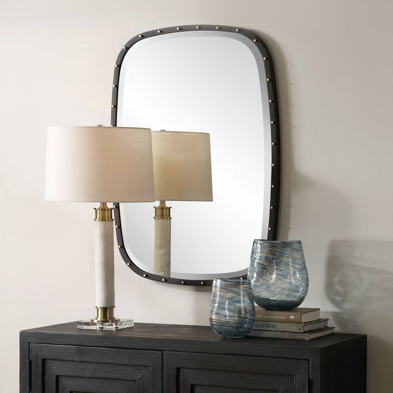 Uttermost 09967 Mirror, Matte Black Iron