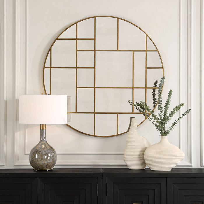 Uttermost 09969 Mirror, Antiqued Gold Leaf
