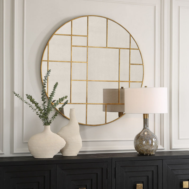 Uttermost 09969 Mirror, Antiqued Gold Leaf