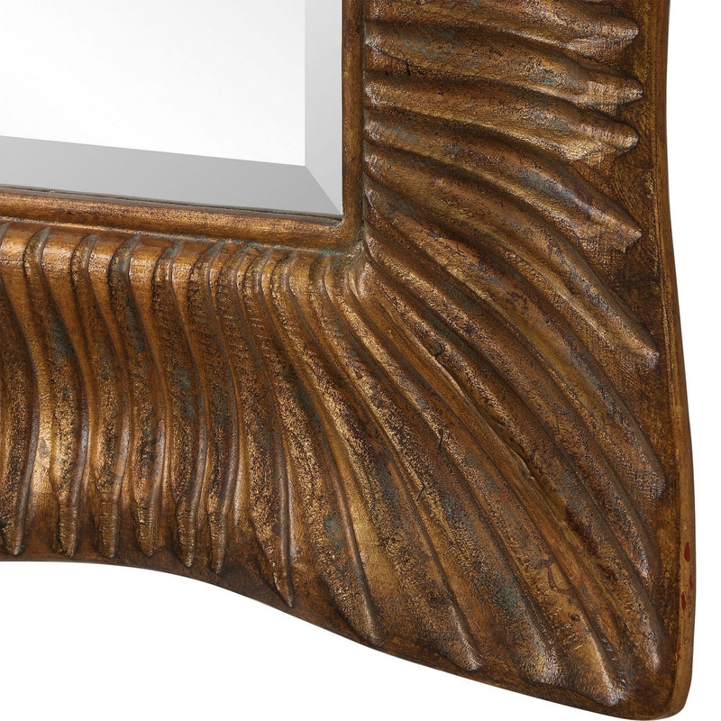 Uttermost 09971 Mirror, Antiqued Gold Leaf