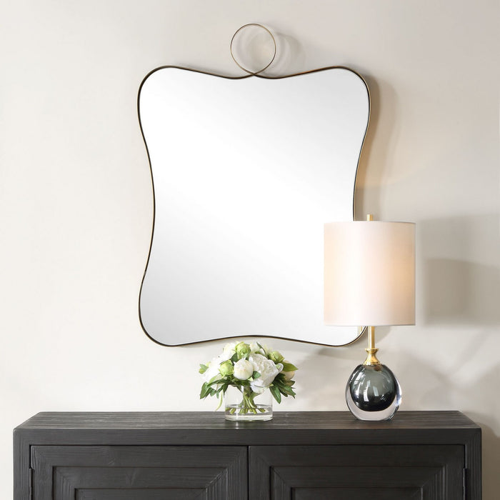 Uttermost 09974 Mirror, Antique Brass