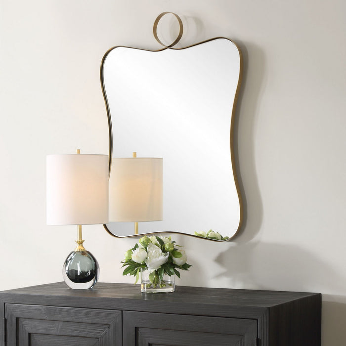Uttermost 09974 Mirror, Antique Brass