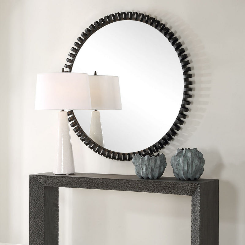 Uttermost 09975 Mirror, Satin Black