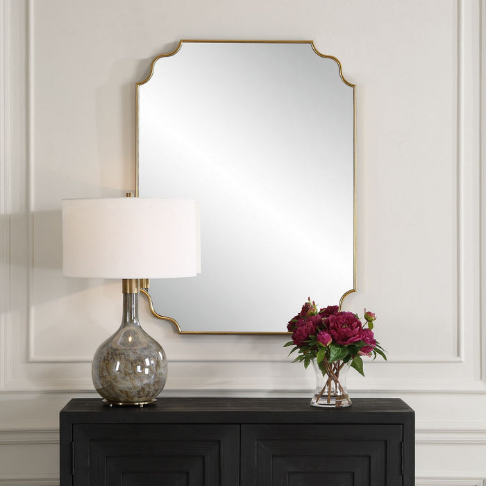 Uttermost 09987 Mirror, Antiqued Gold Leaf